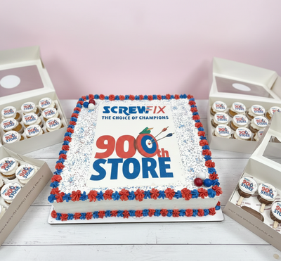 Corporate branded logo cakes & cupcakes