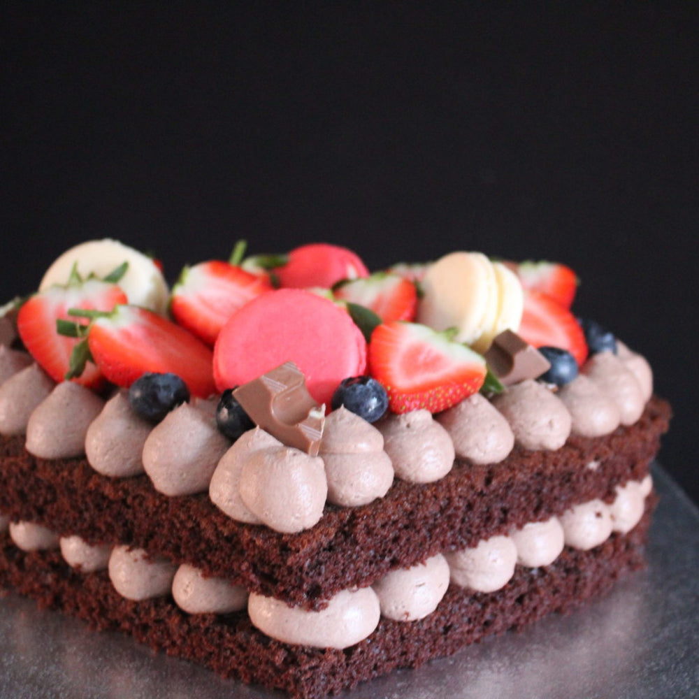 Heart shape chocolate cake