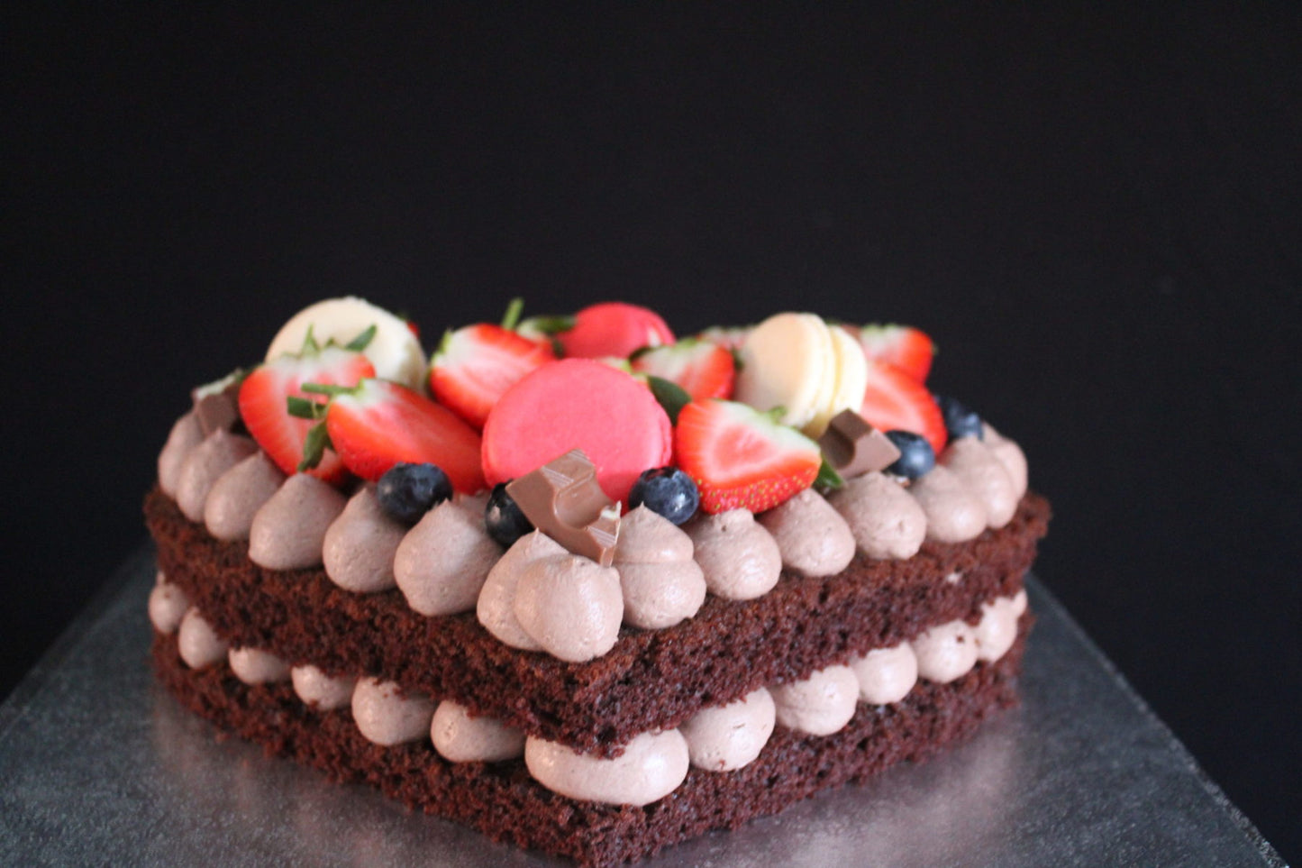 Heart shape chocolate cake