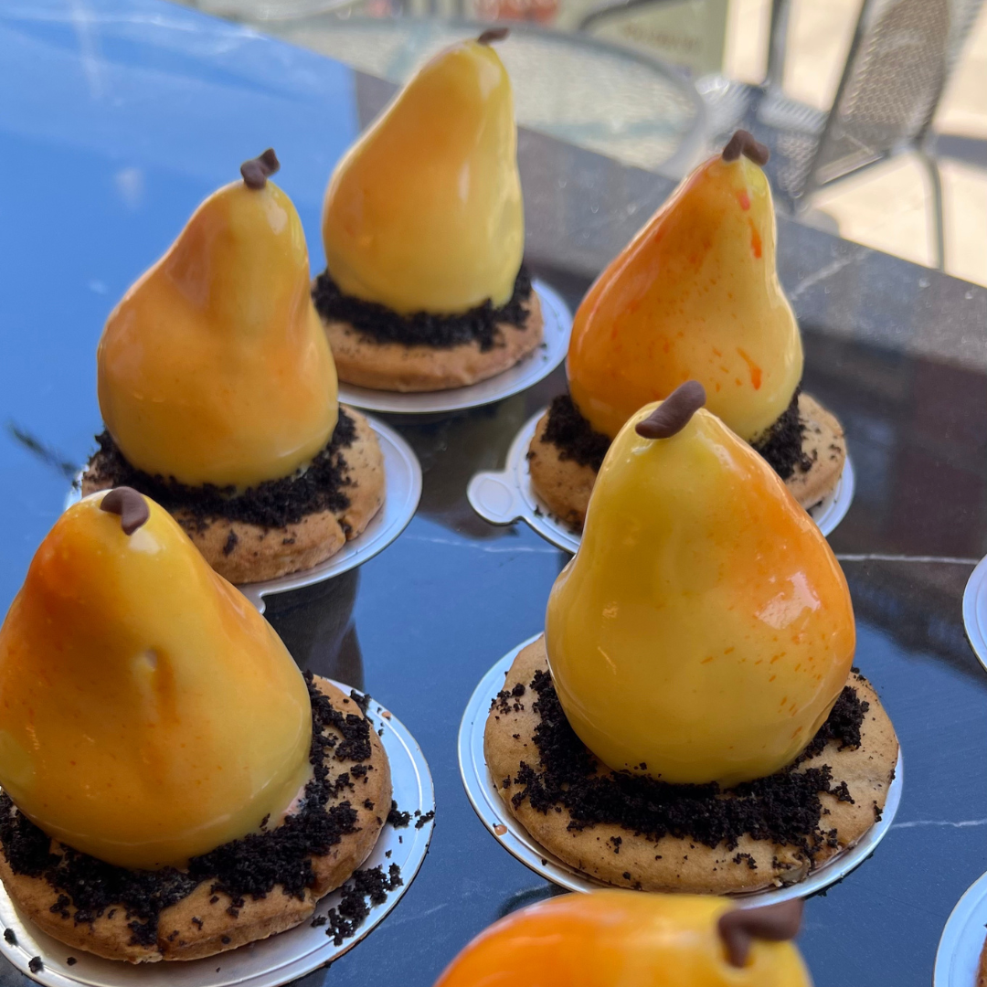 pear mousse cake for summer cake