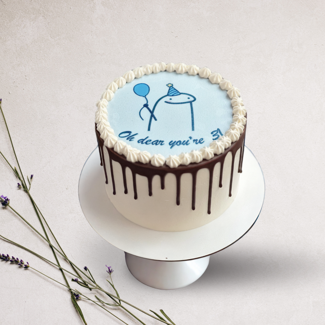 Elegant white cake for birthdays, anniversaries and other celebrations
