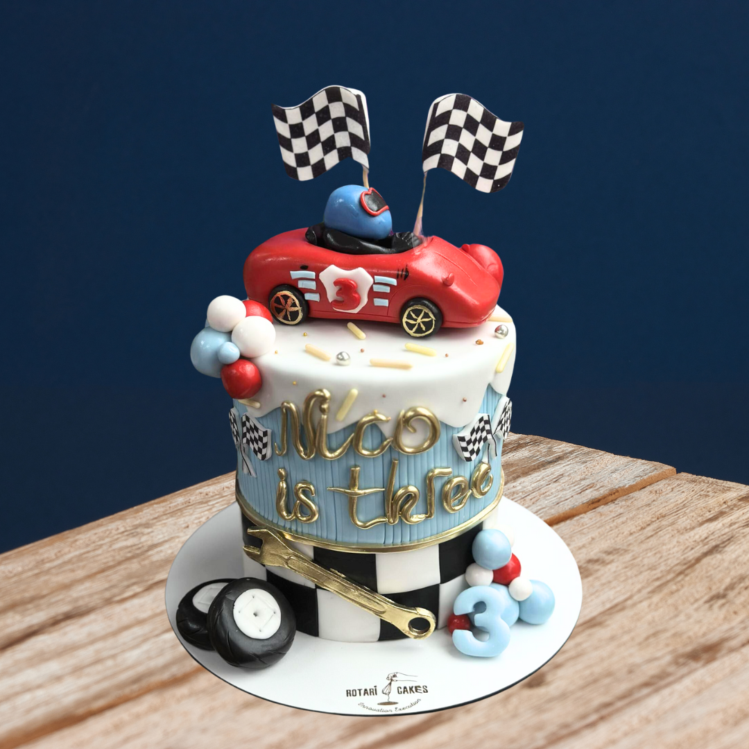 Mini Race Cake for kids and car lovers