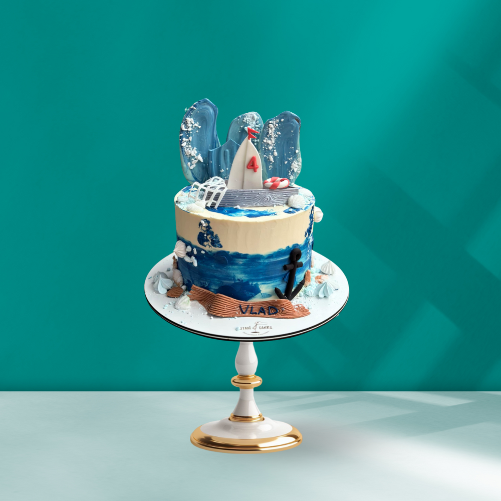 waves cake for kids and birthdays