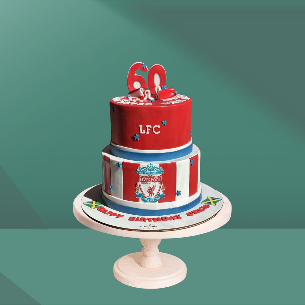 Liverpool F.C Cake in red colour for men and kids