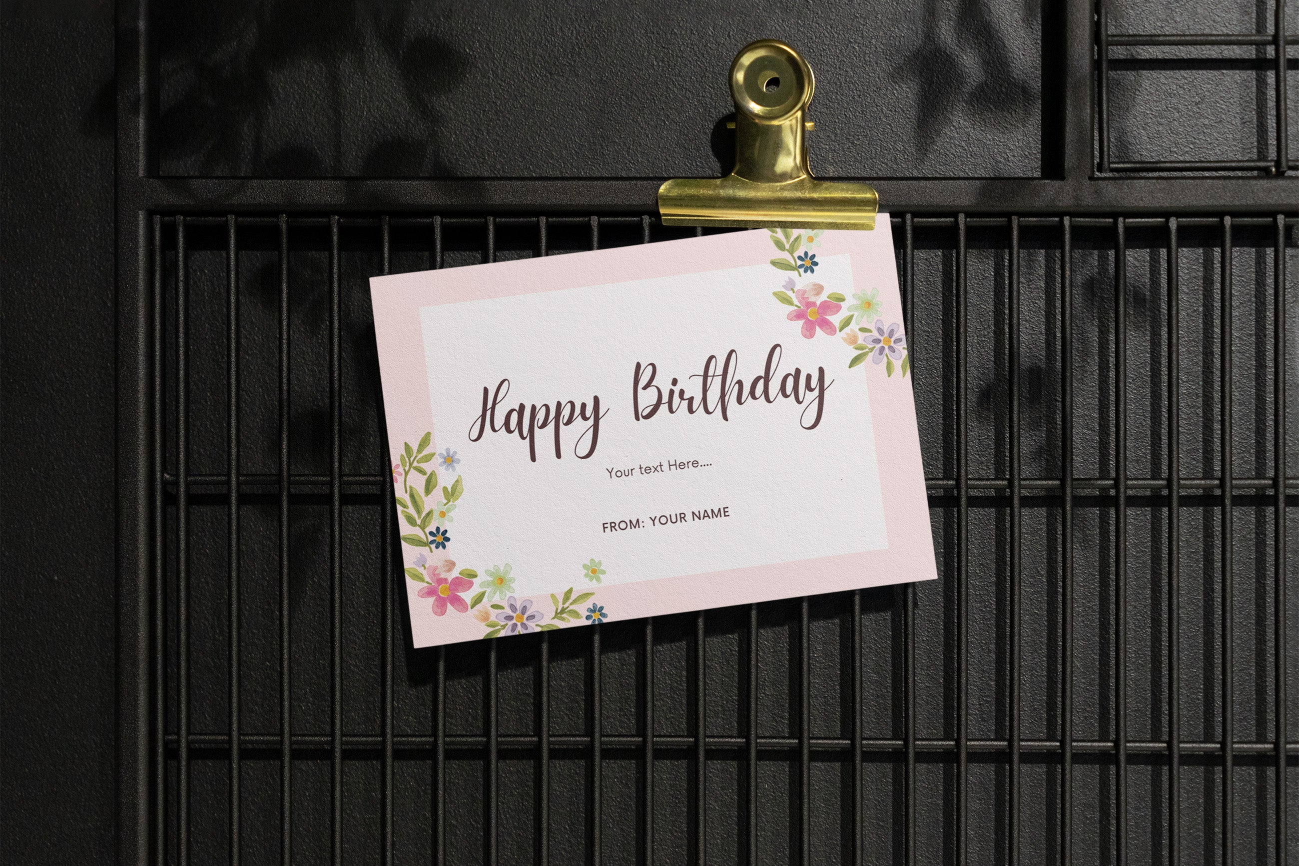 Birthday Card floral – Rotari bakes