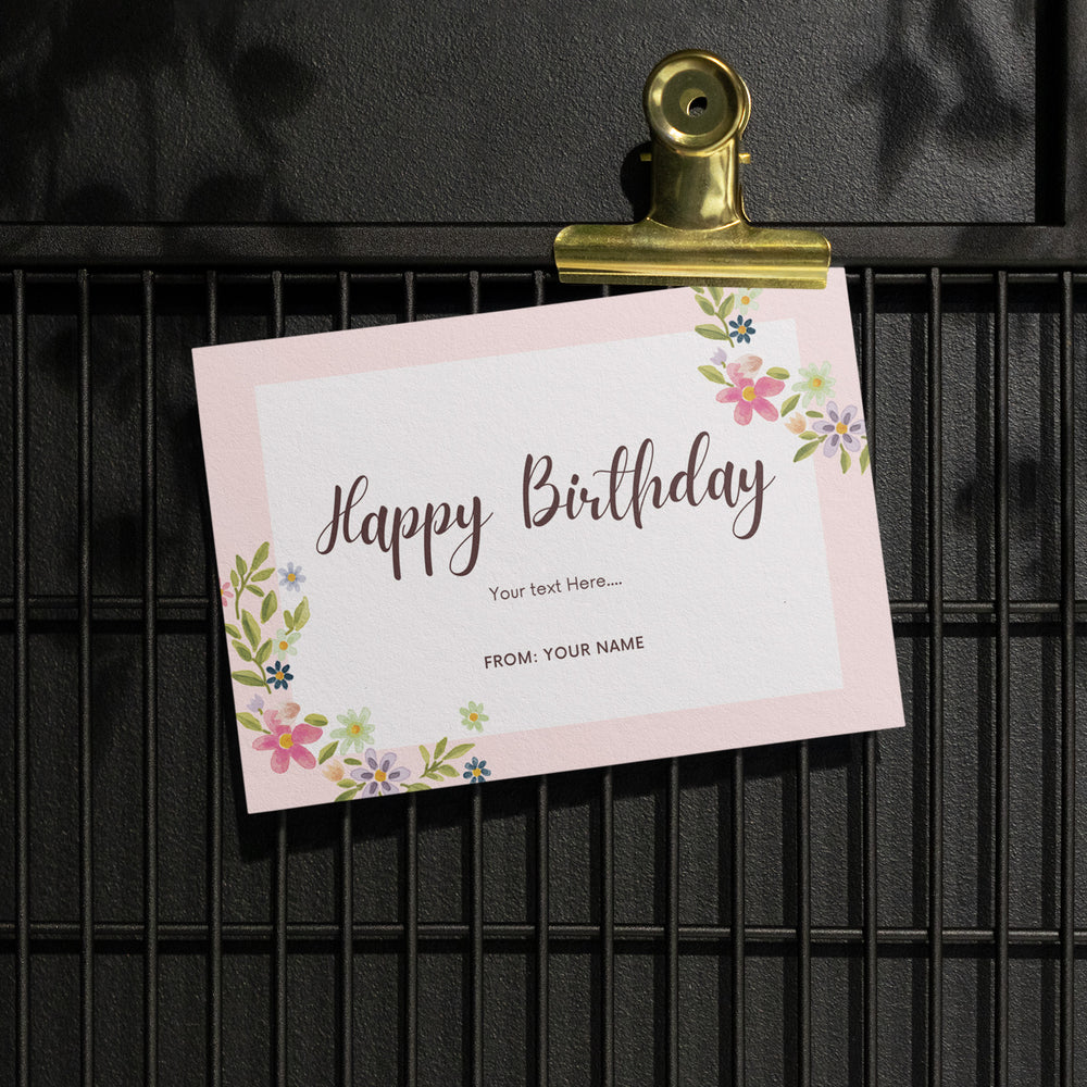 birthday card floral