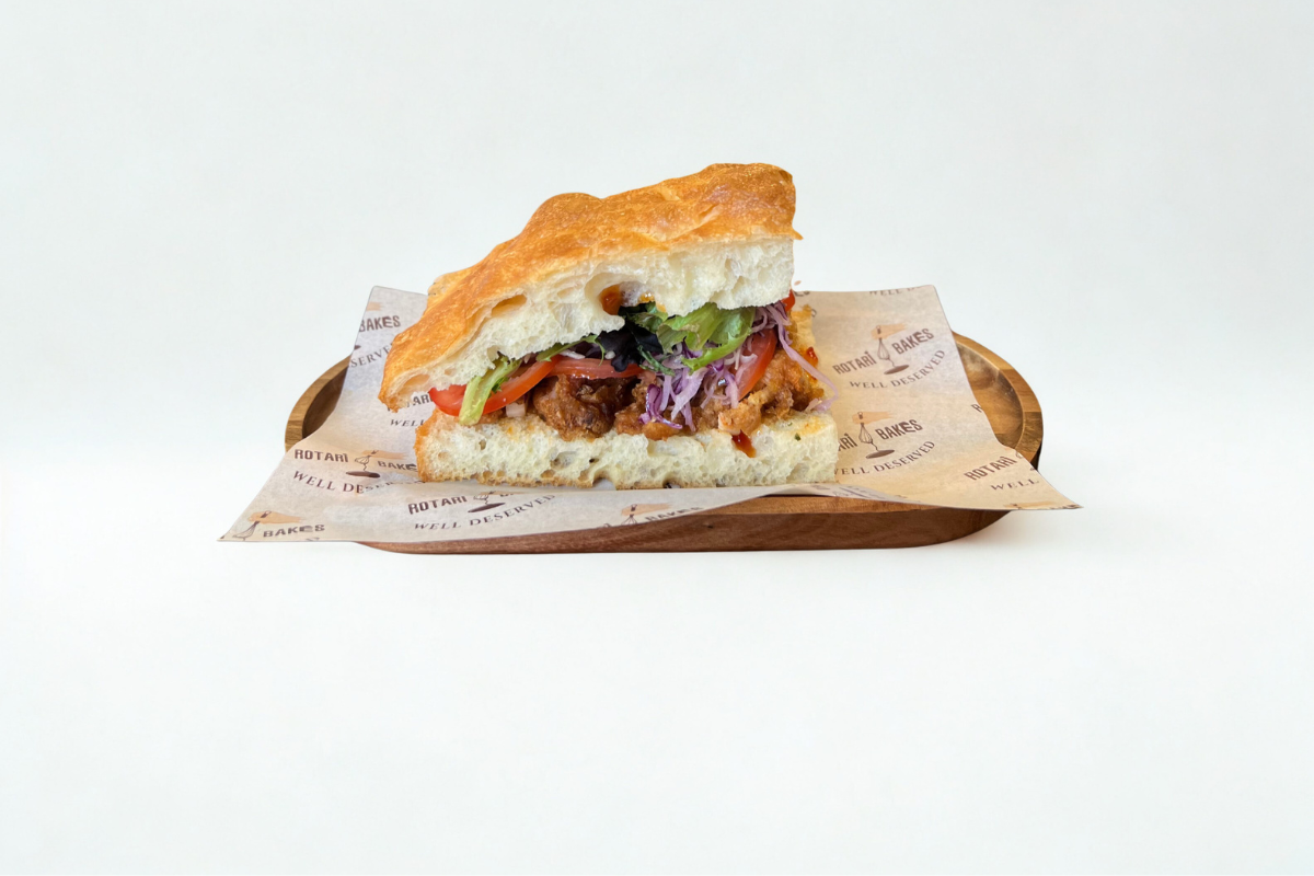 Chicken sweet chilli focaccia by rotari bakes fresh made