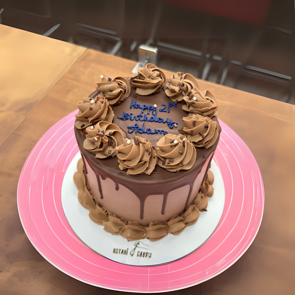 Brown Piping Cake perfect for birthdays, or anniversaries