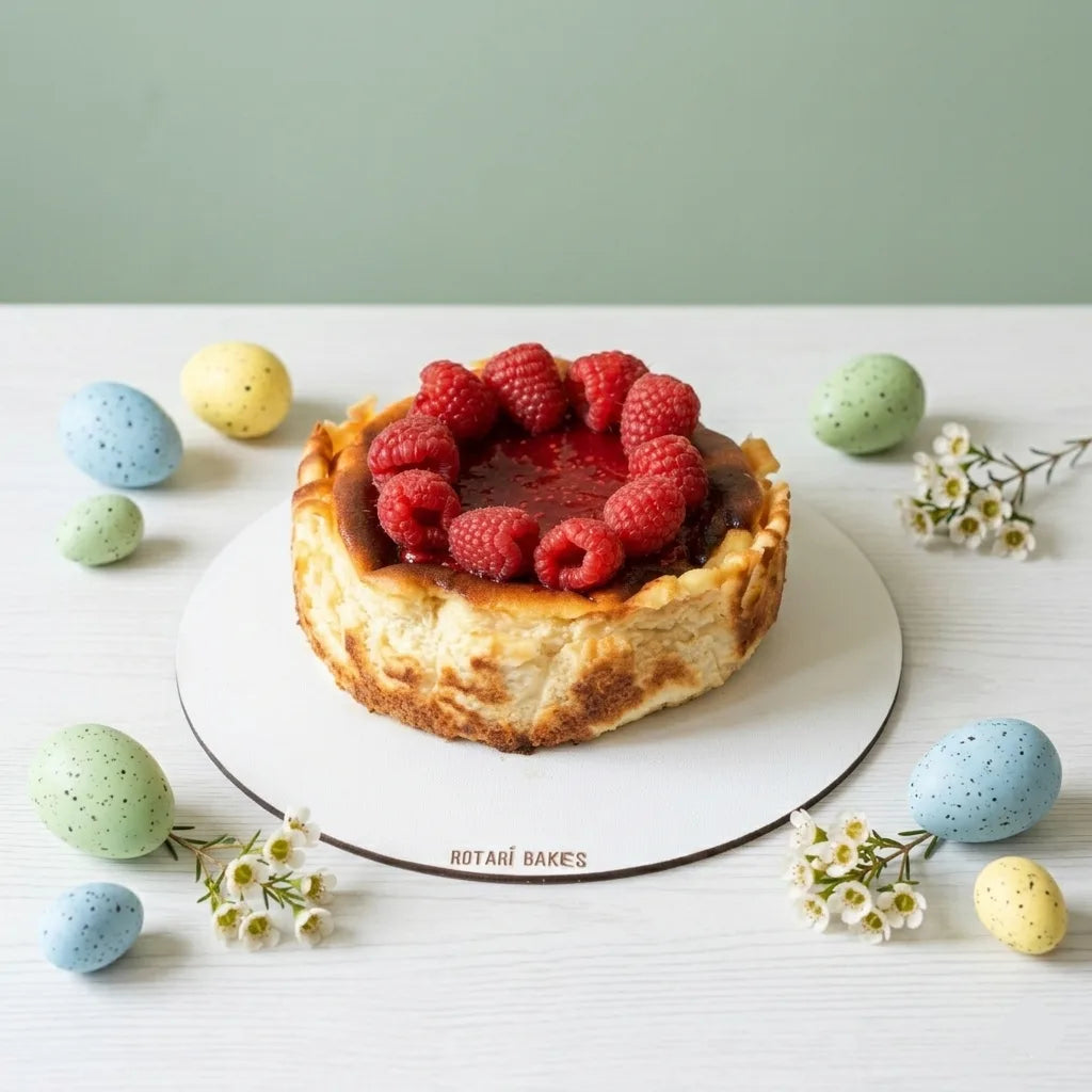 Raspberry and San Sebastian Cheesecake 