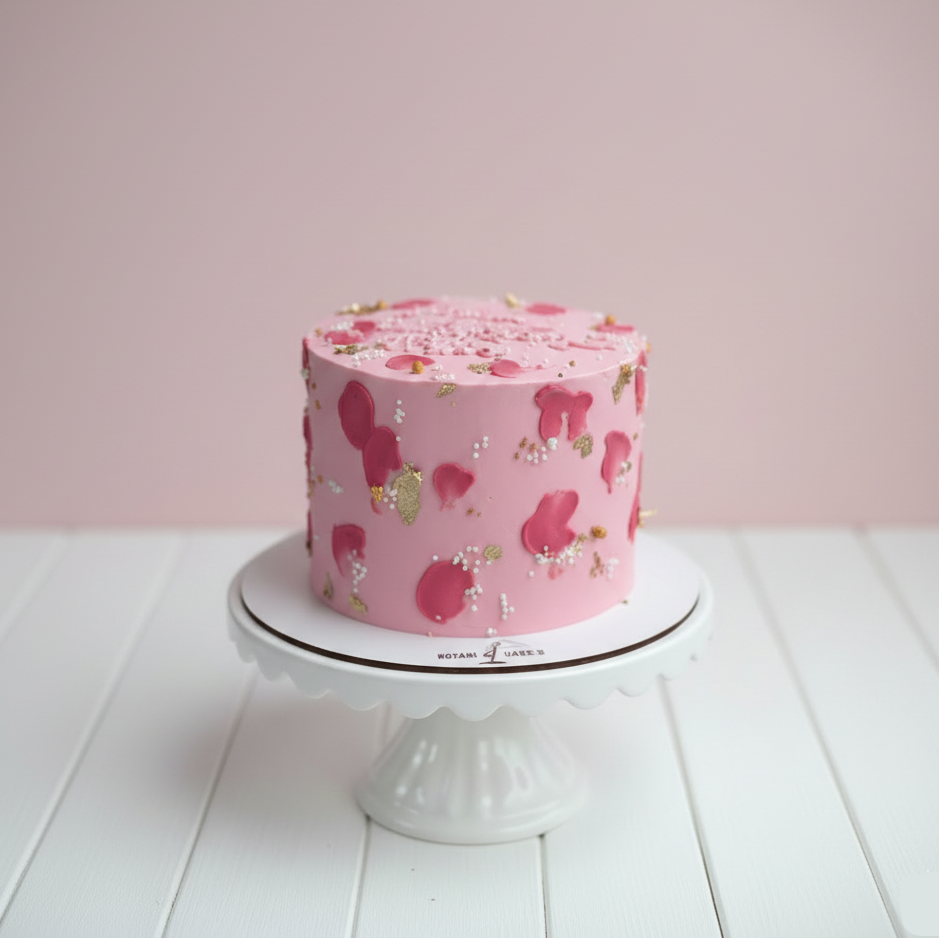 pink abstract cake
