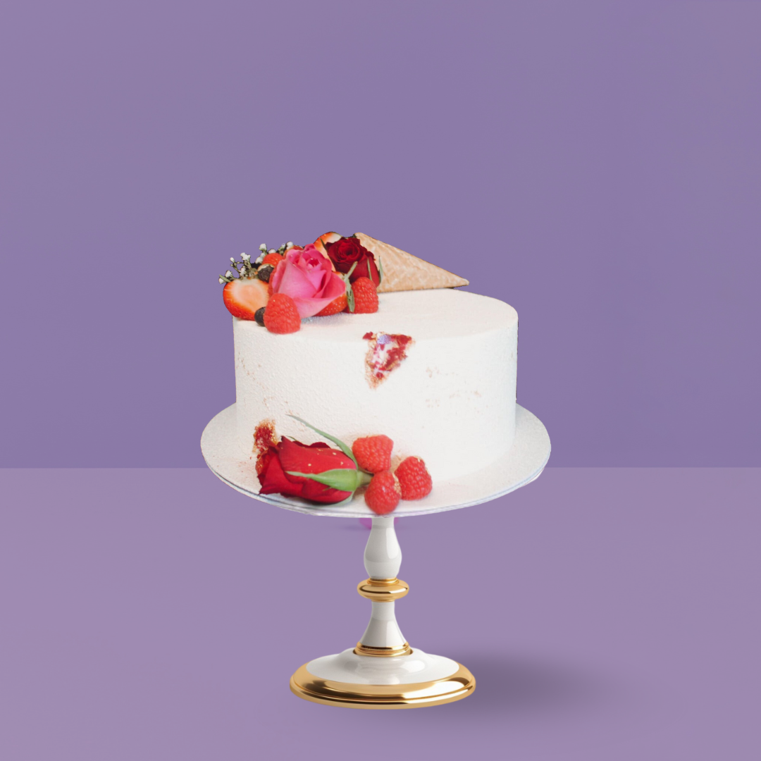 Praga Cake with detailed fondant design, smooth buttercream filling, and customisable features for weddings and special celebrations.