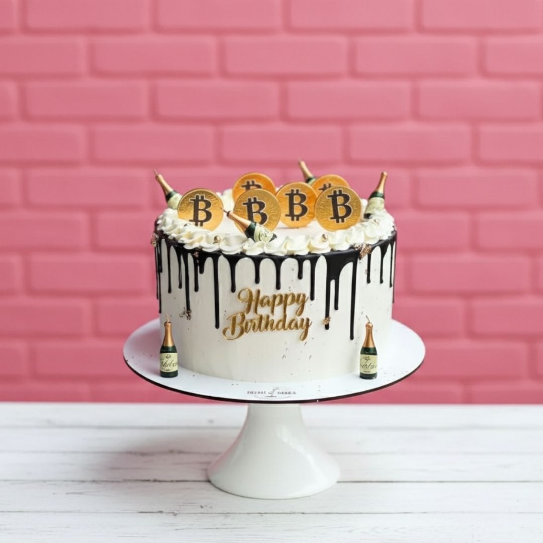 bitcoin theme cake