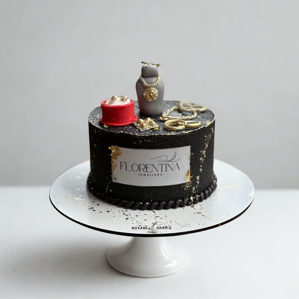 corporate branded cake for jewellery brand