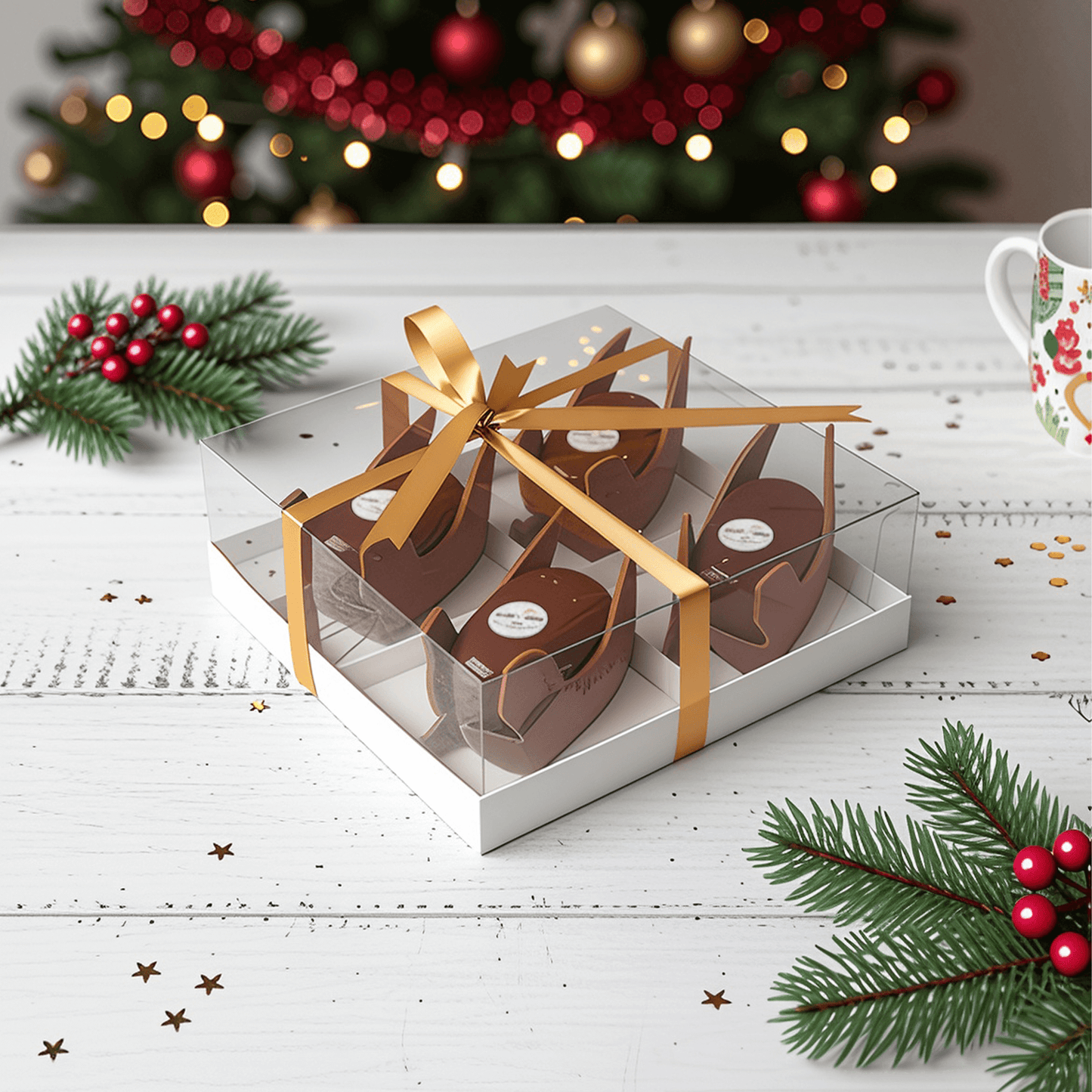 christmas sleigh dessert box for christmas eve, christmas gift