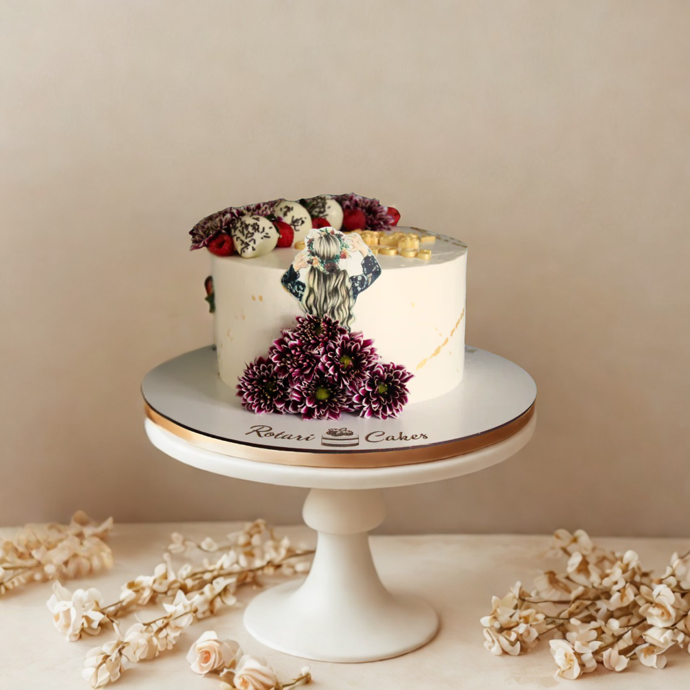 
                  
                    flower cake for girls
                  
                