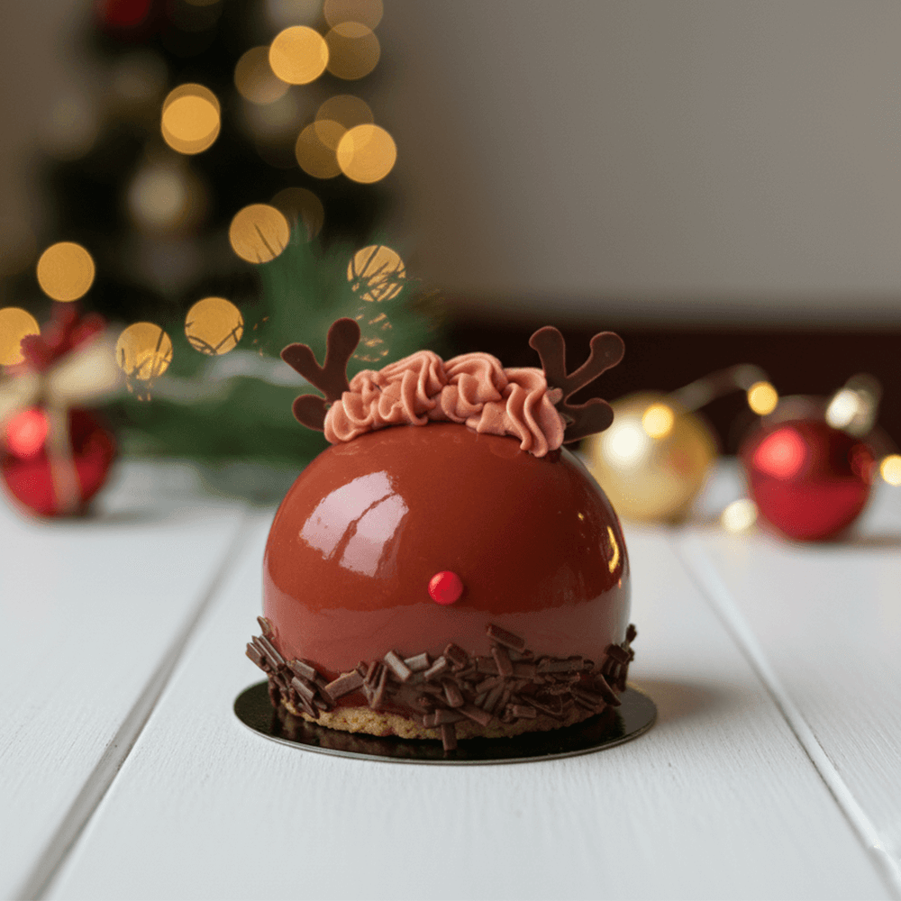 
                  
                    Reindeer shape christmas dessert box for christmas eve, christmas gift and festive celebration
                  
                