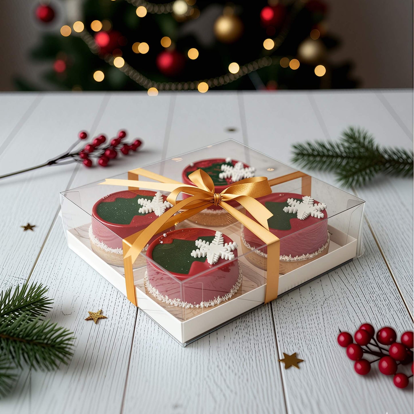 christmas tree shape dessert for gifting and holiday celebration in nottingham