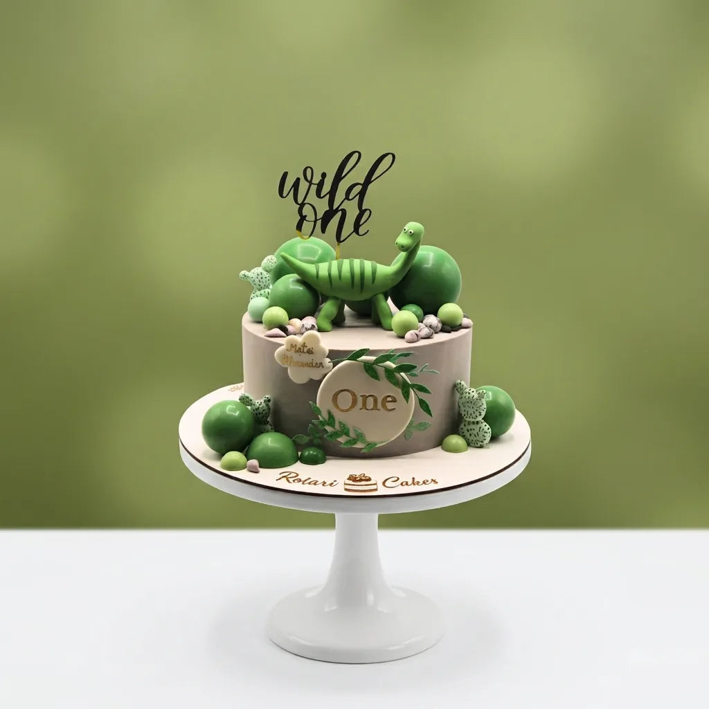 dinosaur theme cake for first birthday 