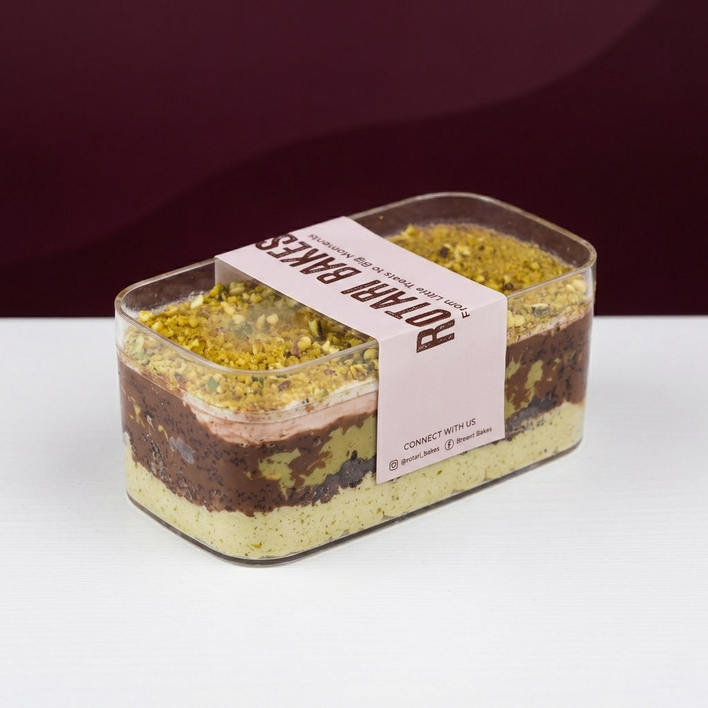 Dubai Chocolate & Pistachio cake in a jar