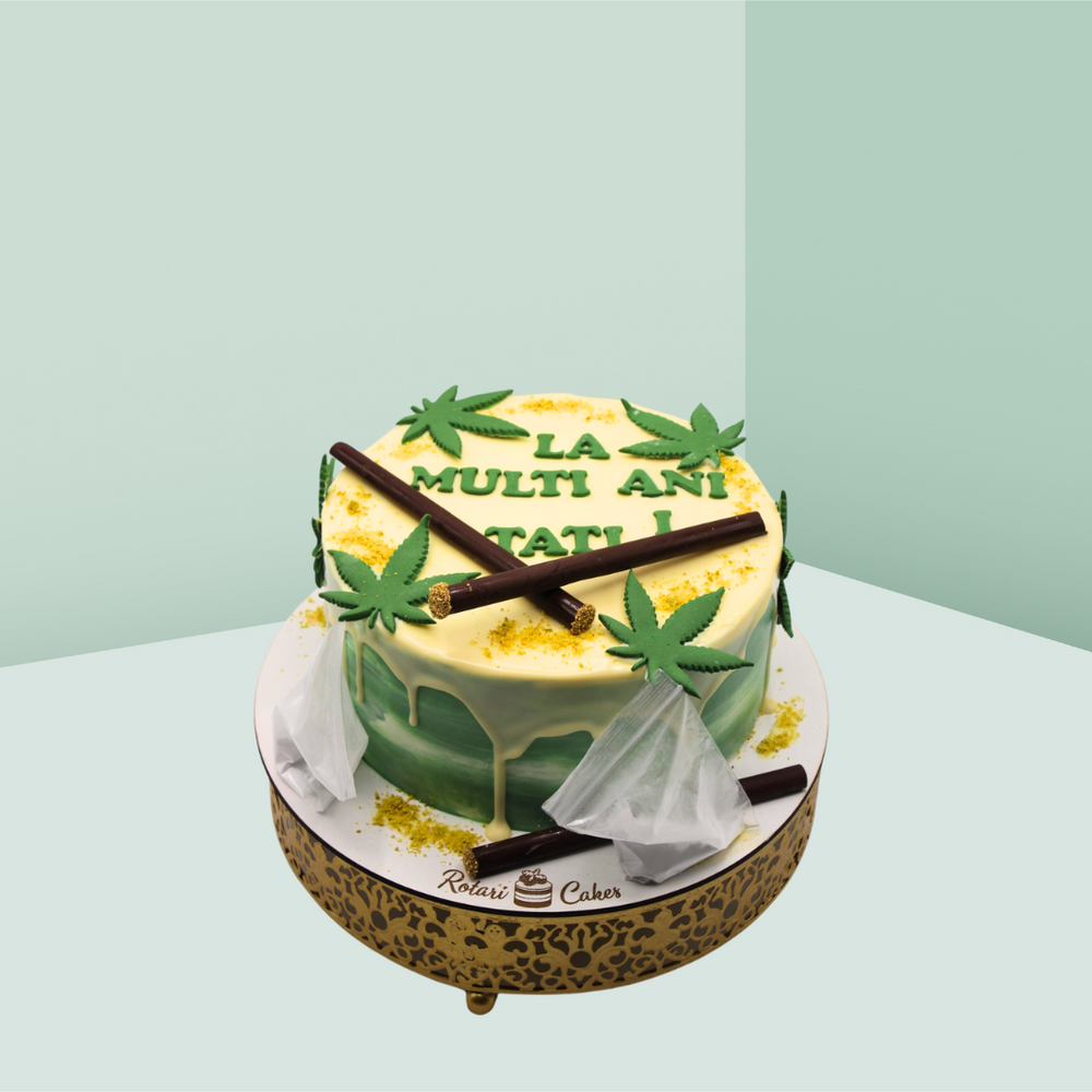 weed theme cake for weed lovers