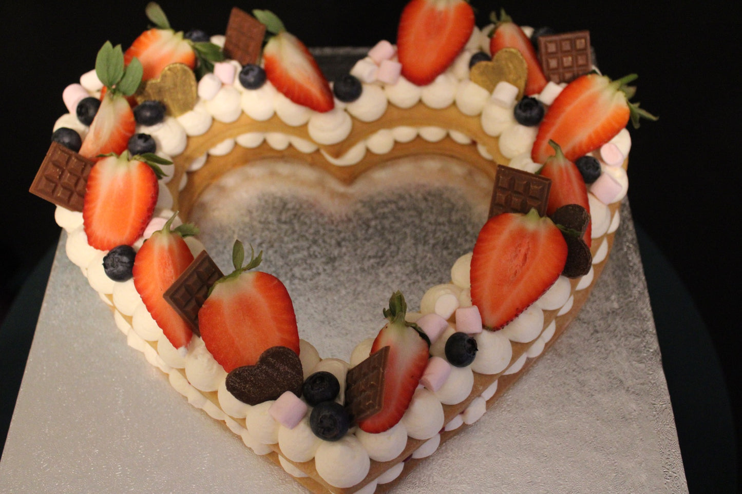 Heart Honey Russian Cake featuring honey-infused layers, and elegant heart-shaped design for romantic celebrations.