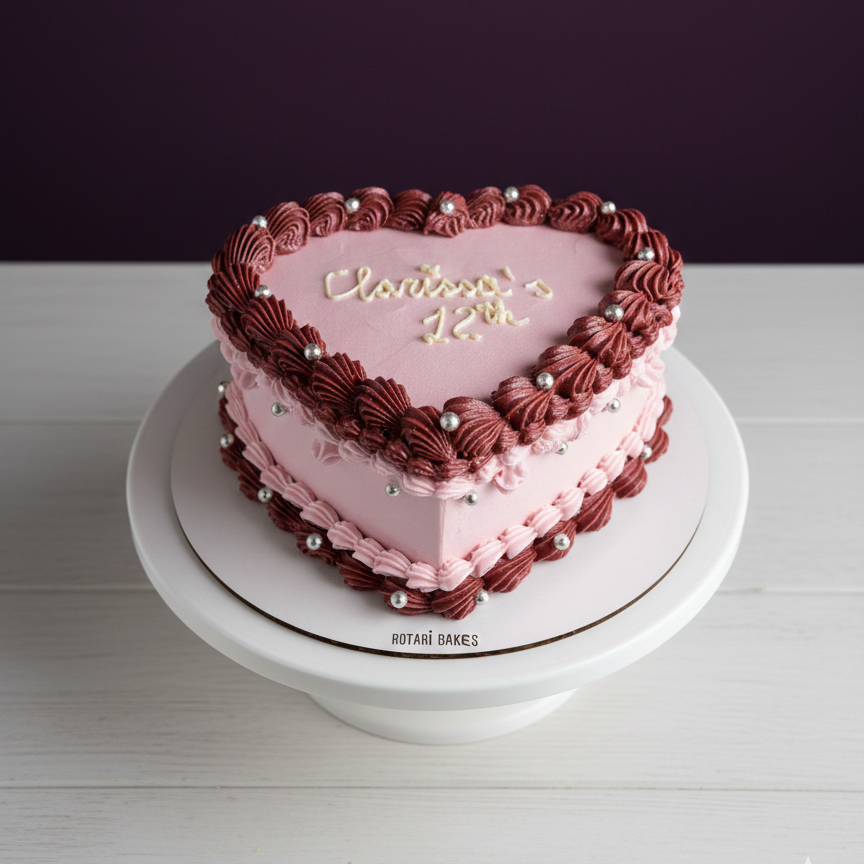 heart cake for girls