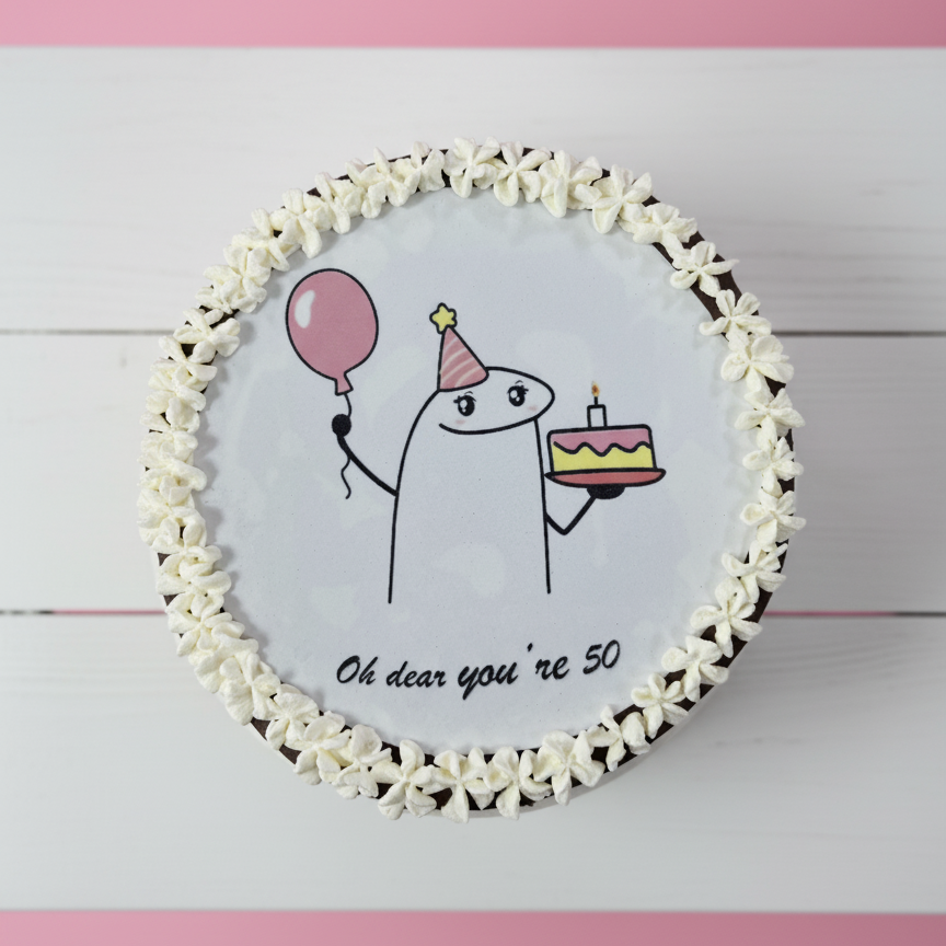 
                  
                    white elegant birthday cake for girls with a drawing cartoon on top
                  
                
