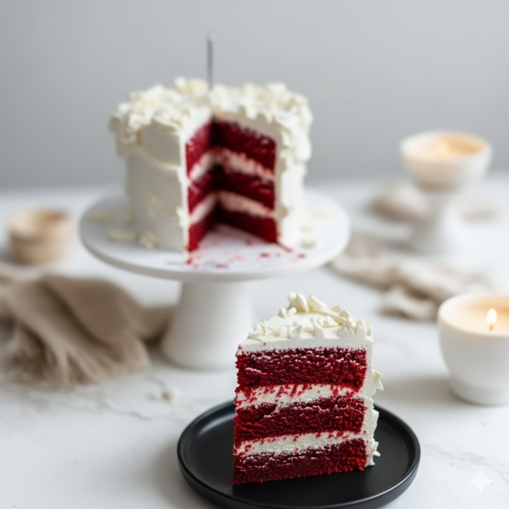 mini white cake red velvet flavour