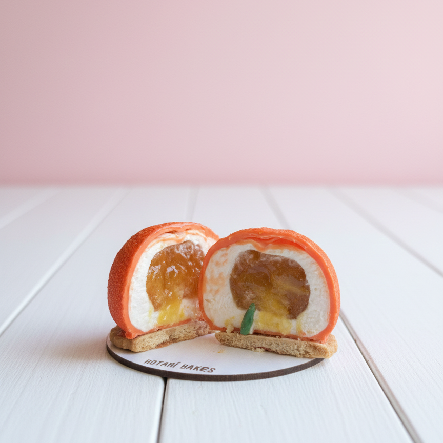 
                  
                    orange shape pastry sliced
                  
                