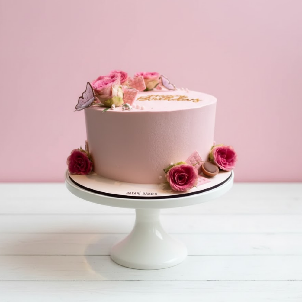 pink colour birthday cake for girls in nottingham