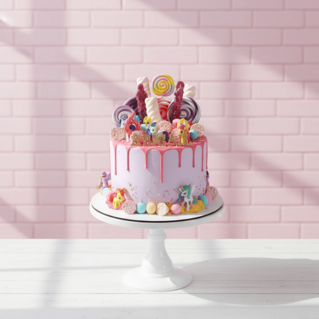Unicorn theme cake in pink colour for girls birthdays and theme celebration