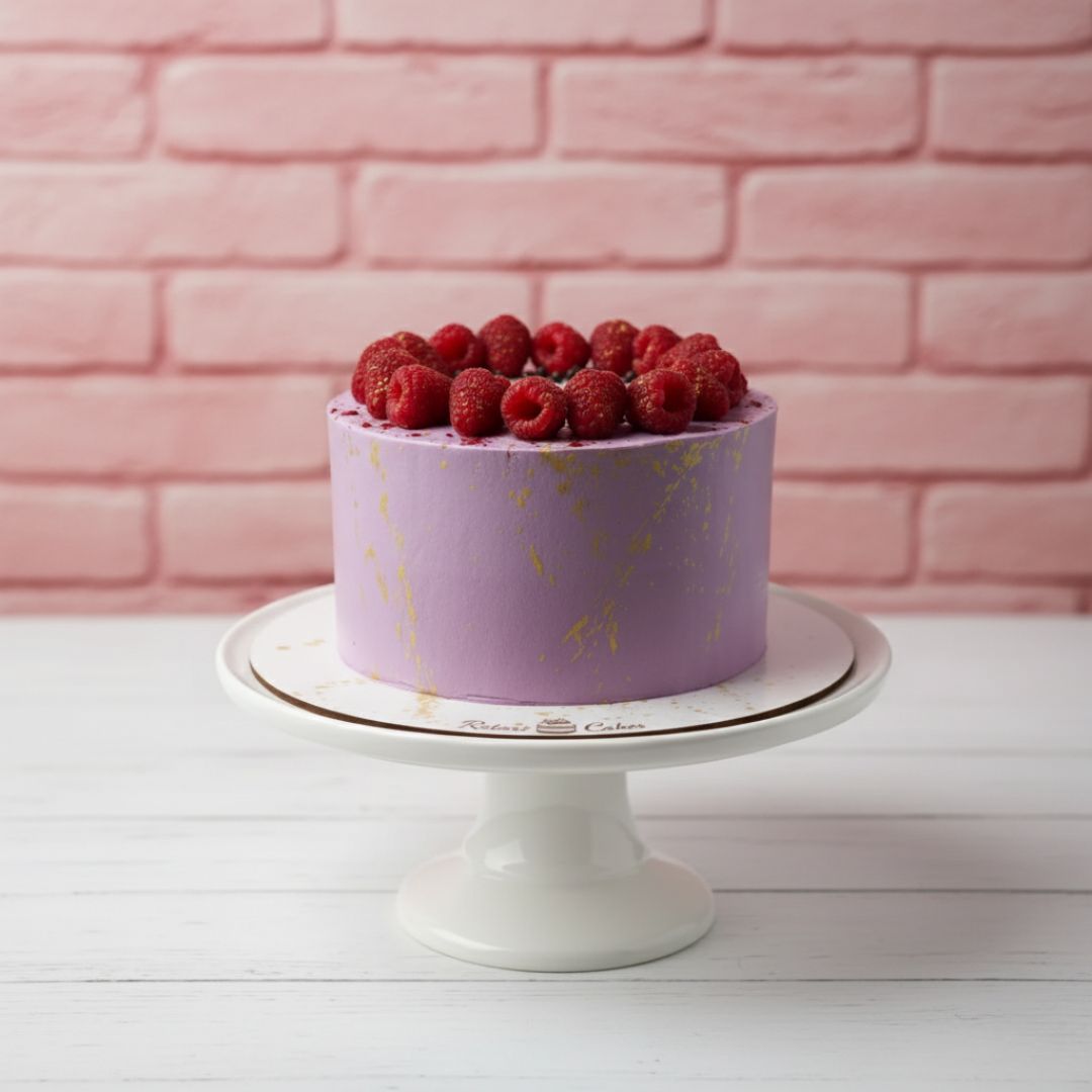 purple colour berries cake
