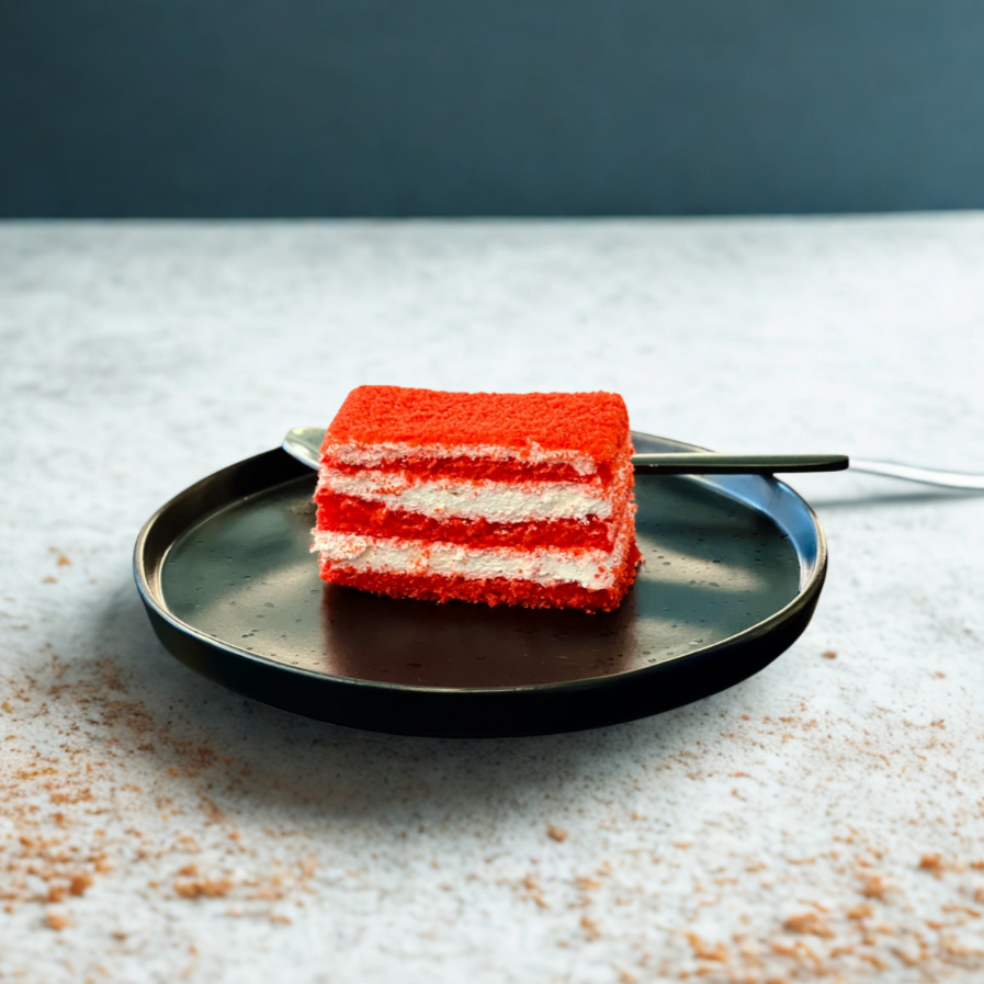 red velvet slice cake in nottingham rotari bakes