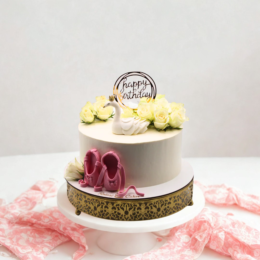 swan birthday cake
