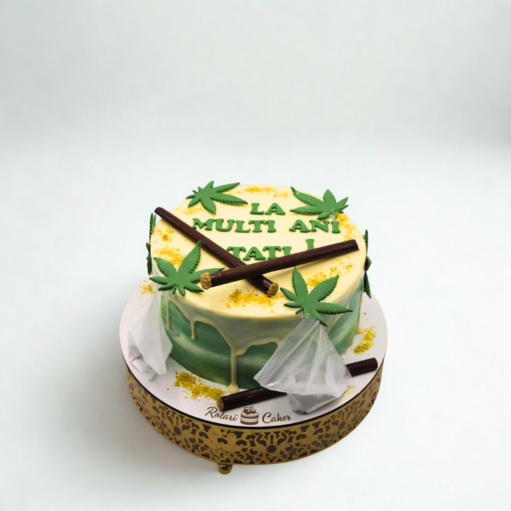 weed theme cake