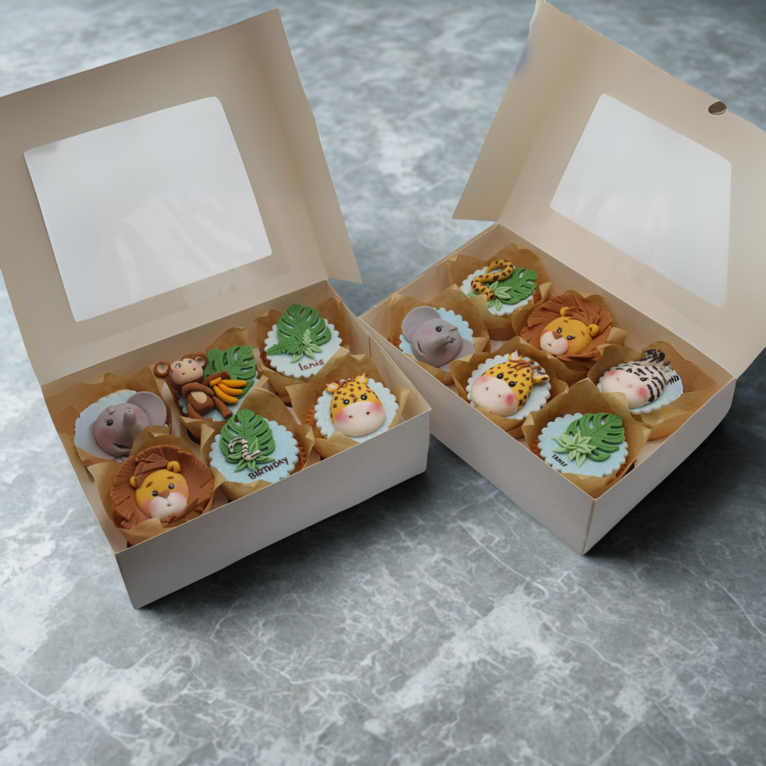 zoo theme cupcakes for order